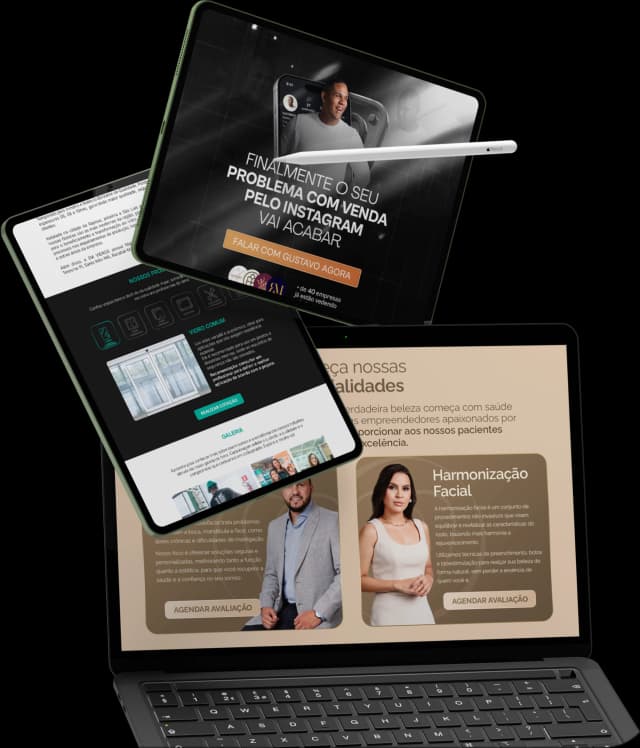 Mockup de página de vendas